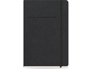 Ημερολόγιο εβδομαδιαίο The Writing Fields Softline 2000 14x21cm 2024 με λάστιχο soft εξώφυλλο με υφή δέρματος μαύρο